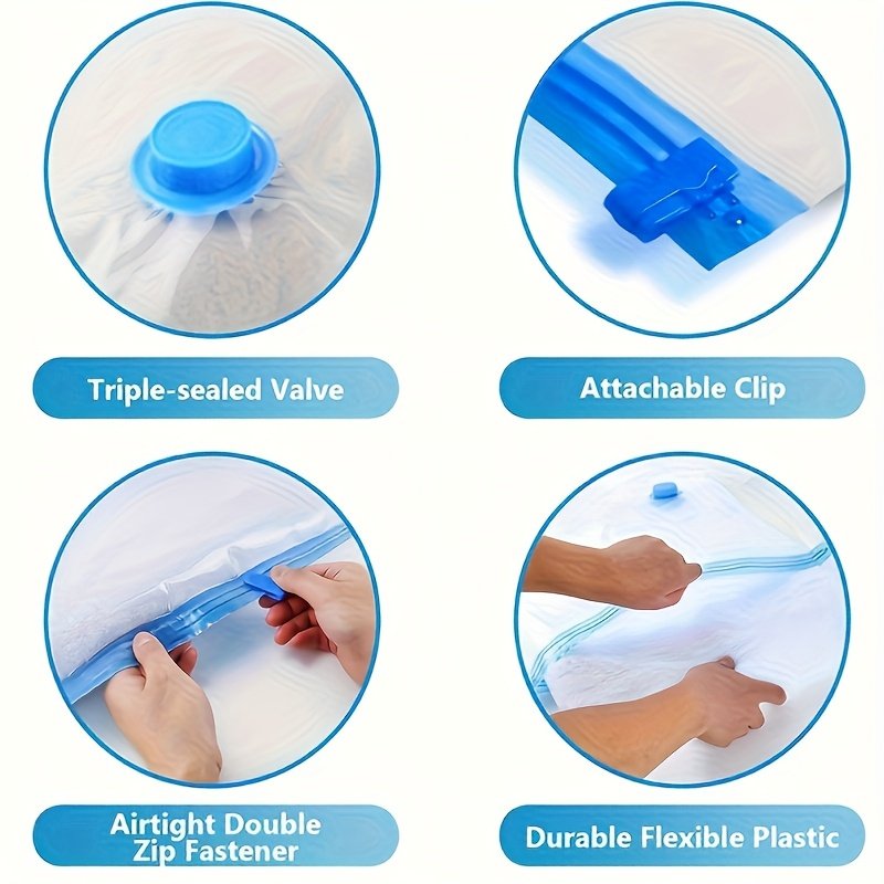 Sealed vacuum bag protecting bedding from damp, dust and moths