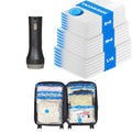Vacuum storage bags set of 18 with electric USB pump for space-saving storage