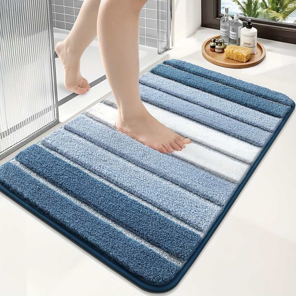 1pc Bathroom Rug, Bathroom Mat, Extra Soft Absorbent Premium Bath Rug, Non-Slip Comfortable Bath Mat, Carpet for Tub, Shower, Bath Room, Bathroom Accessories, Bathroom Supplies, Area Rugs, Laundry, Bedrooom, Shower, Indoor Mat, Christmas Decoration - image 1