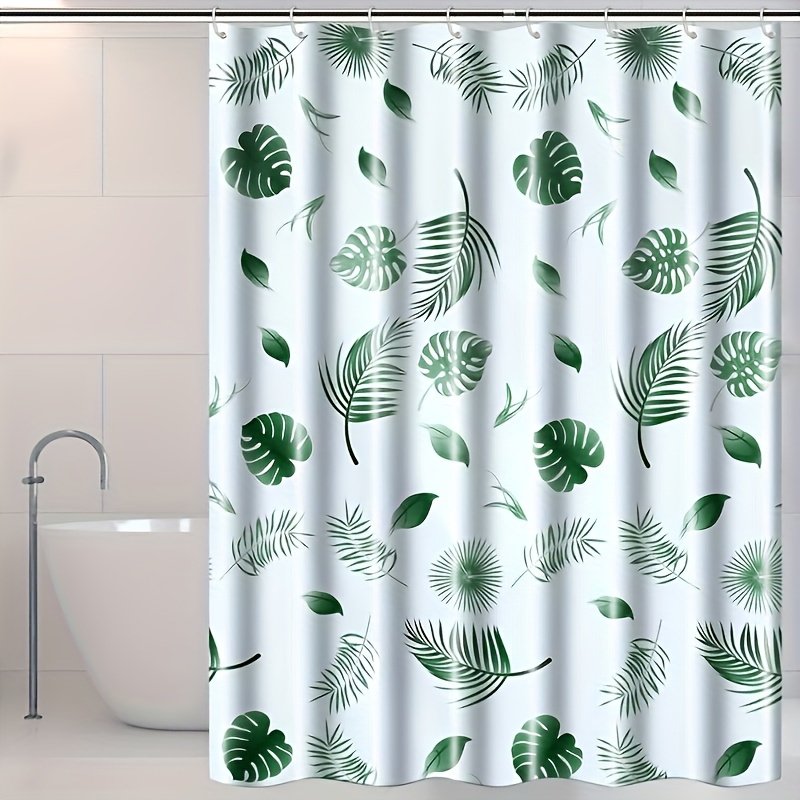 Extra large tropical floral shower curtain with metal grommets