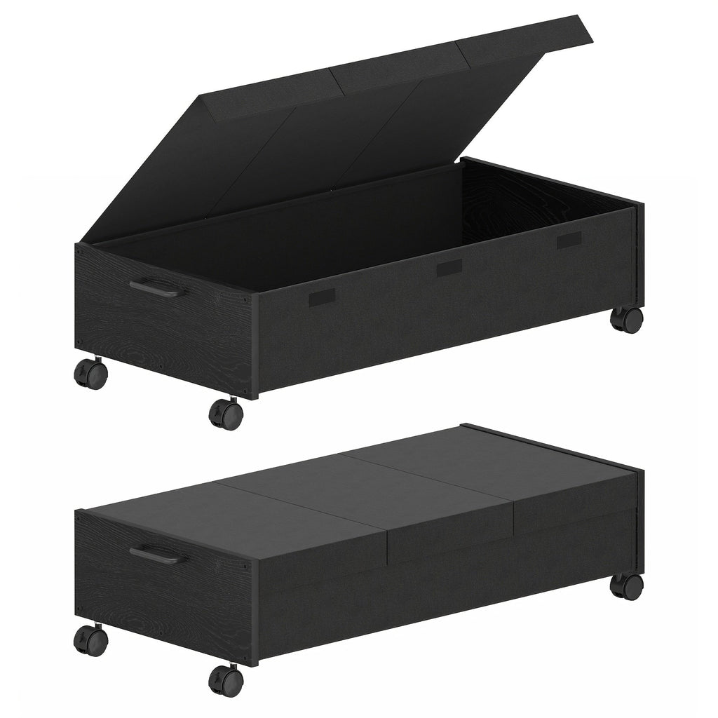 2pcs Under Bed Storage Box with Lid, 80L/100L Underbed Storage On Wheels, Large Storage Containers, Metal Frame Clothes Organiser Drawer, Clothes Boxes for, Shoes, Blankets, Under-Bed Storage - image 4