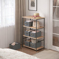 Foldable grey fabric storage cubes stacking organiser boxes 3 and 5 pack