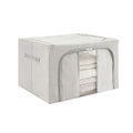 Set of 3 large foldable storage boxes with zippered compartments for clothes