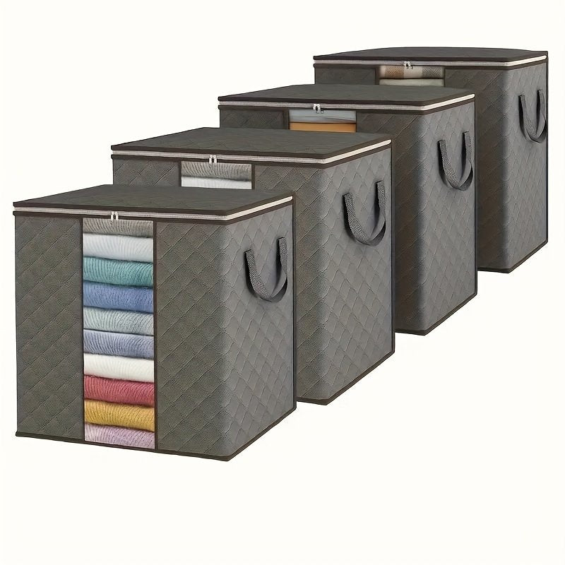 4 pack extra large 100L bedding storage bags breathable with window