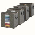 4 pack extra large 100L bedding storage bags breathable with window