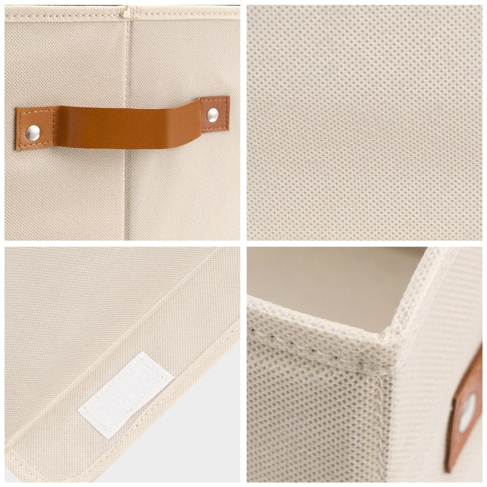 Storage cubes folded flat when not in use to save space