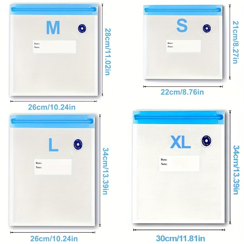 Airtight leakproof freezer bags keeping meat and produce fresh