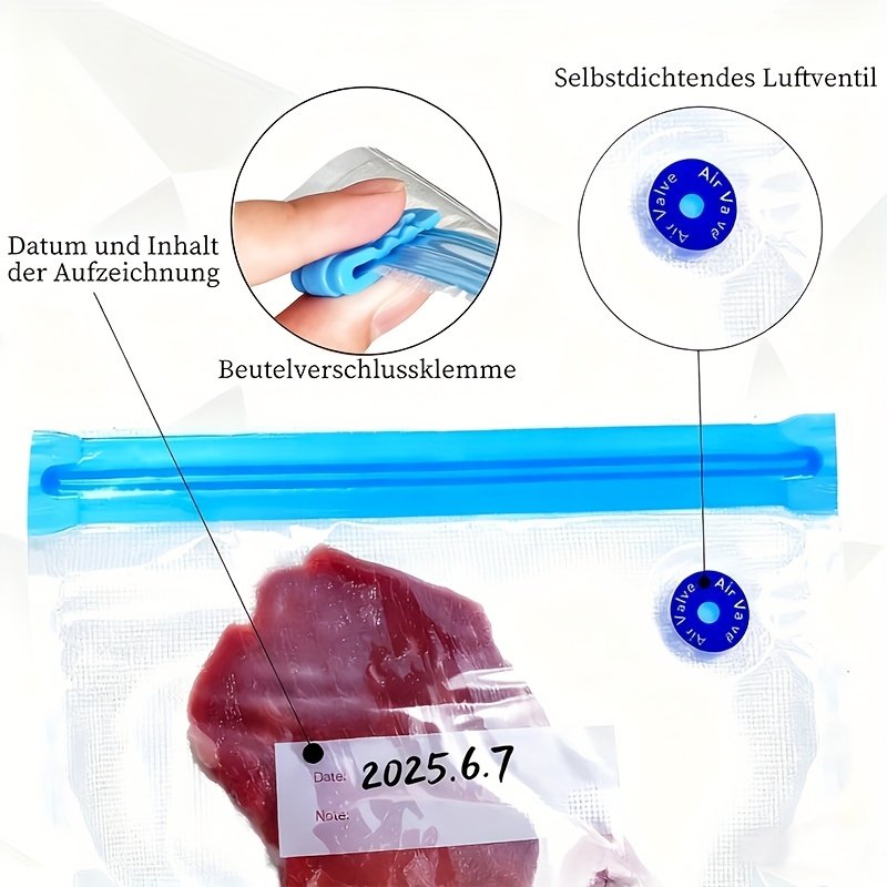 Vacuum seal bags preserving leftovers and camping food supplies