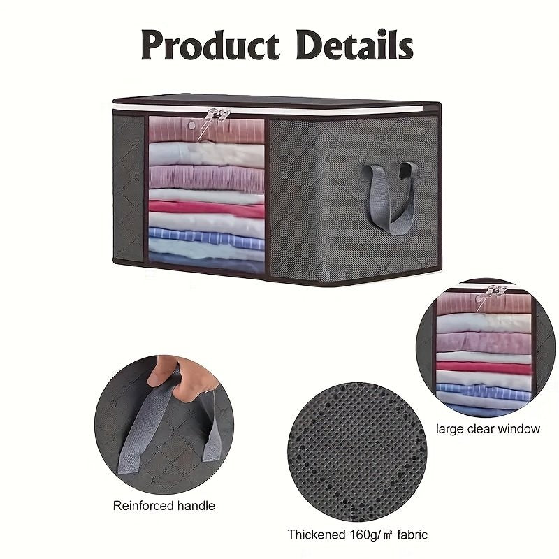 Foldable 90L clothes organiser bag for under-bed storage