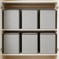 Set of 6 houndstooth foldable storage trunks 180L with lids for home organisation