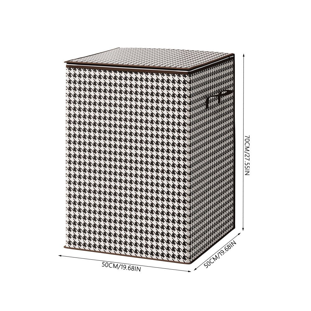180L textured fabric storage box folded flat to save space when empty