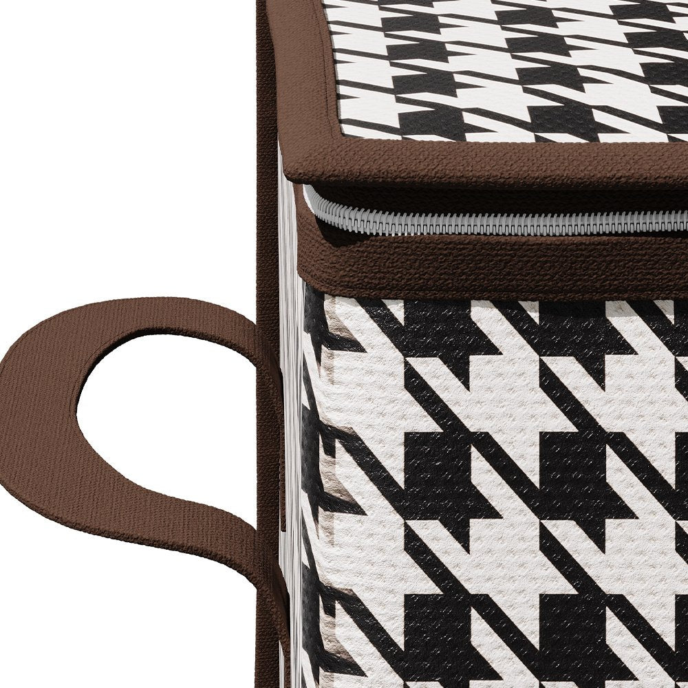 Large houndstooth under-bed storage trunk dimensions 50x50x70cm