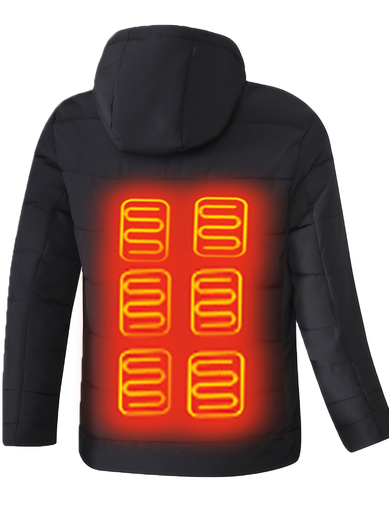 Smart casual electric heated jacket for men in winter outdoor setting