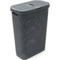 Addis Rattan Charcoal Slim Laundry Hamper 40 Litre | Bedroom or Bathroom - image 1