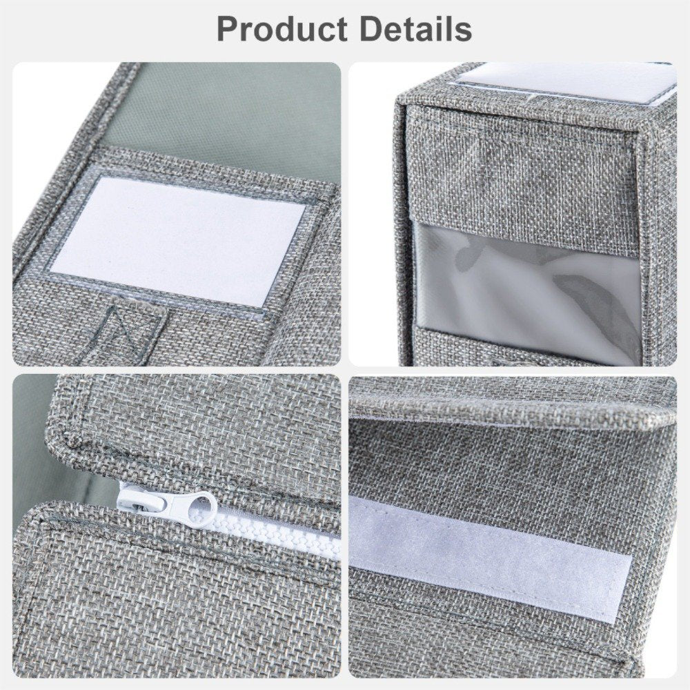 Contemporary linen storage box folded flat to save space