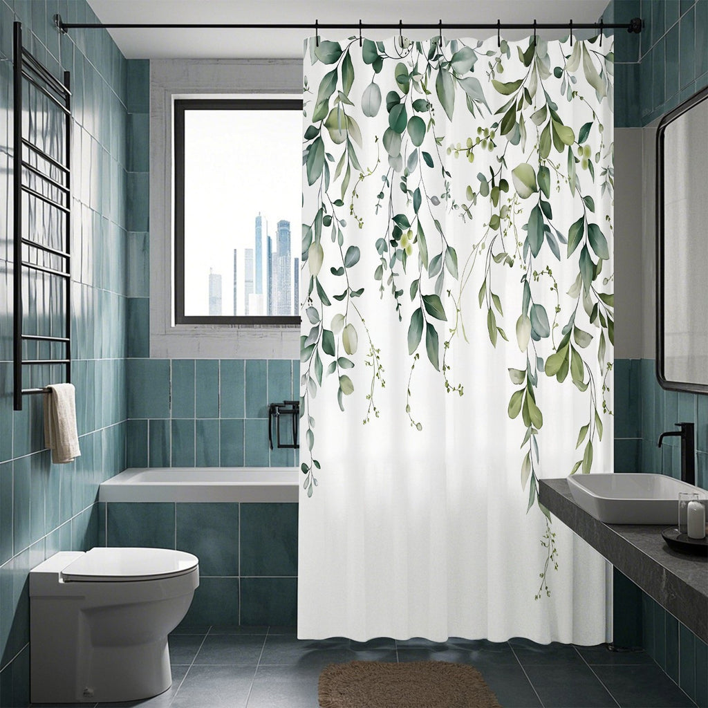 Eucalyptus shower curtain size guide for UK bathrooms