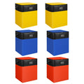 6 pack large heavy duty storage bags with handles in three colours