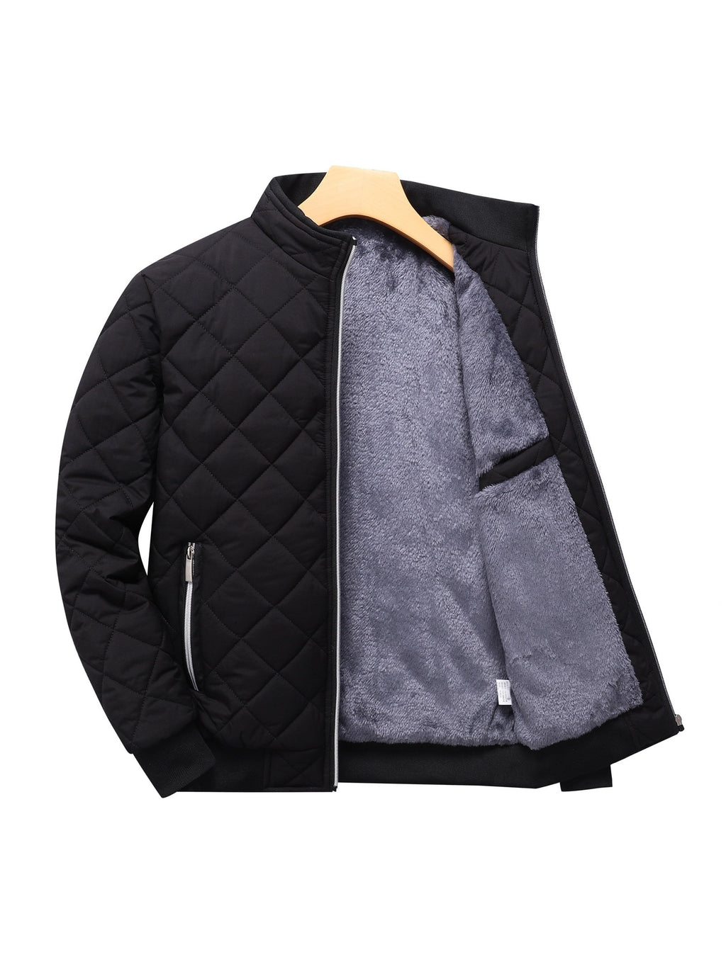 Loose fit padded coat for men with lining thickened for UK winter warmth