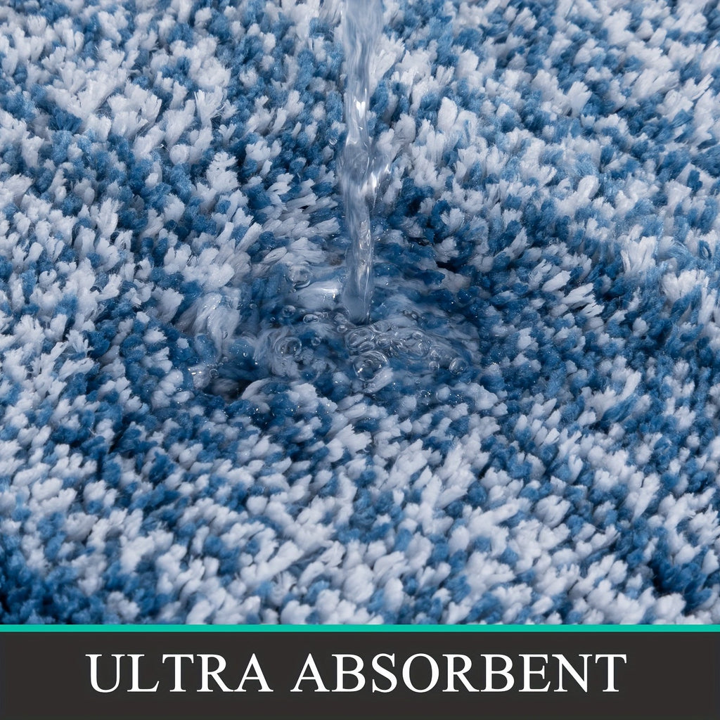 Set of 3 Luxurious Bath Mats And a Pedestal Mat, Featuring Ultra-Soft Microfiber, Plush Bathroom Rugs That Are Machine Washable And Highly Absorbent for Your Shower - image 6