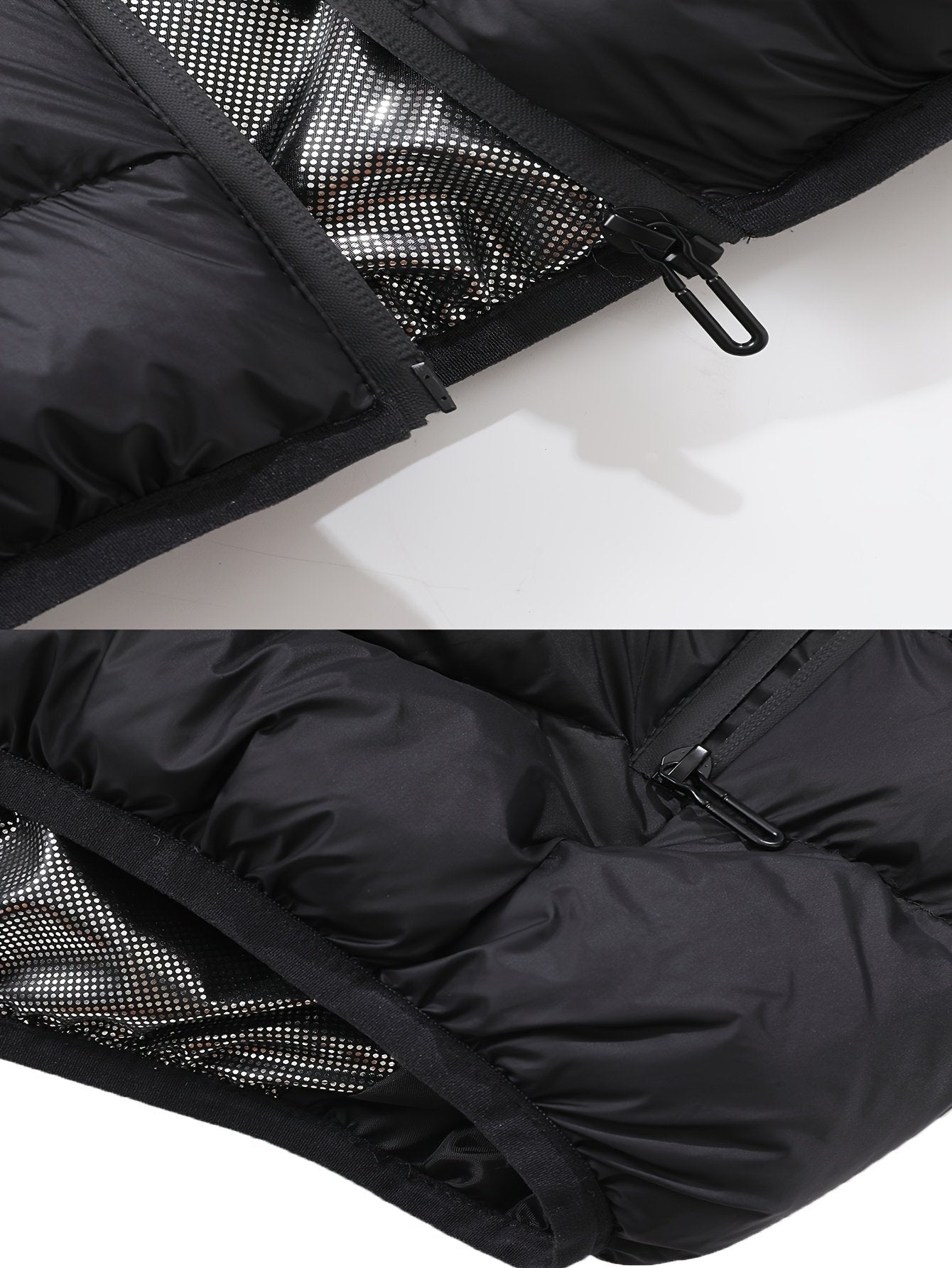 21-zone heated hooded jacket for men with zip closure for winter warmth