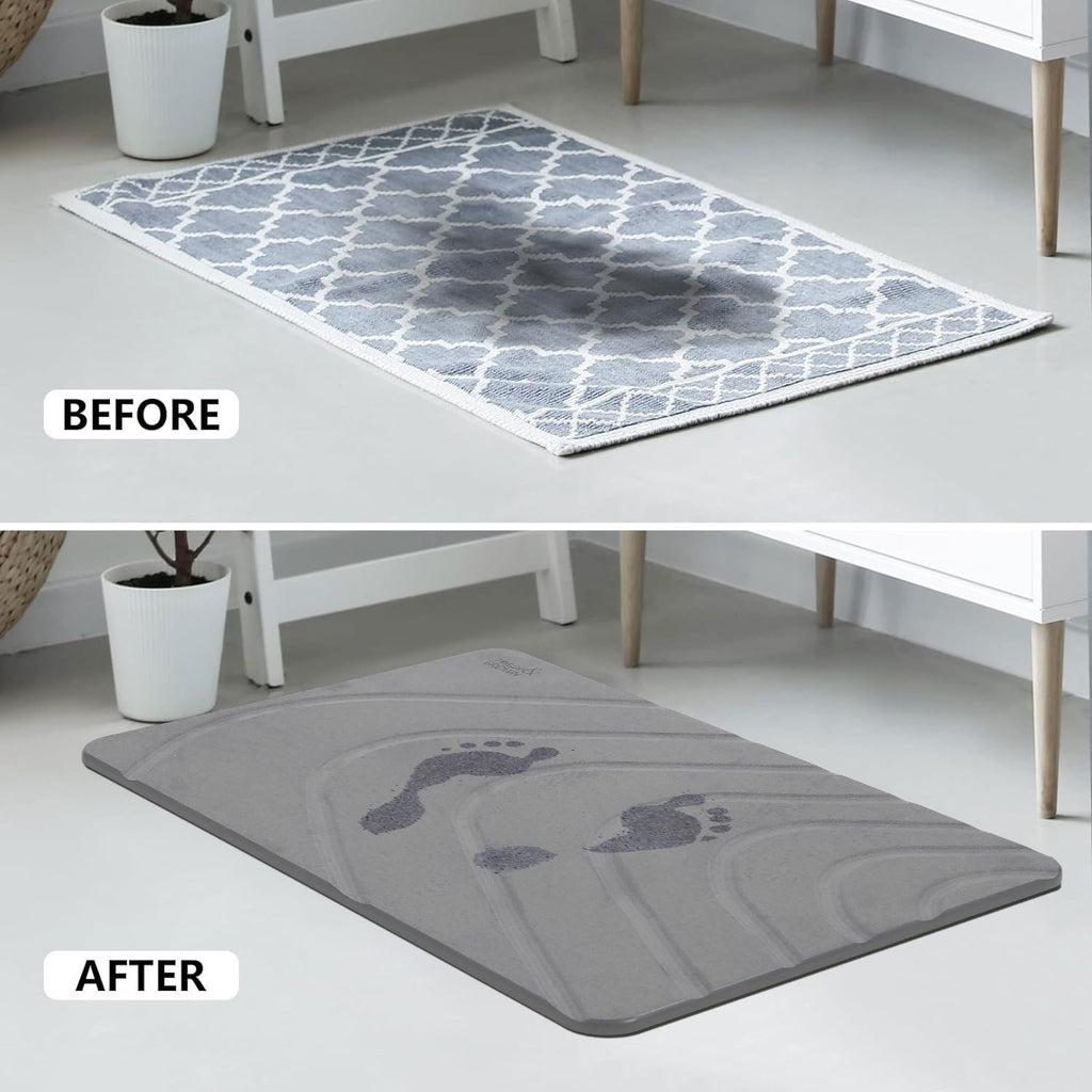 Taylor & Brown Stone Bath Mat Diatomaceous Earth Bathroom Shower Non-Slip Super Absorbent Quick Dry Floor Kitchen Natural Easy to Clean 60x39cm - image 4