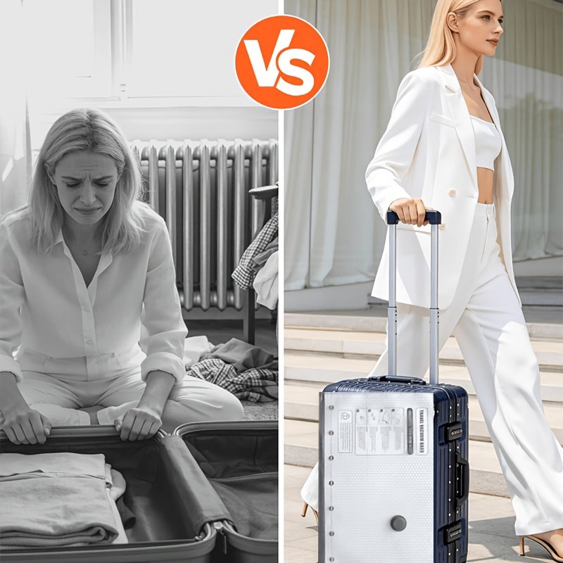 Travel vacuum bags in small medium and large sizes for suitcase packing