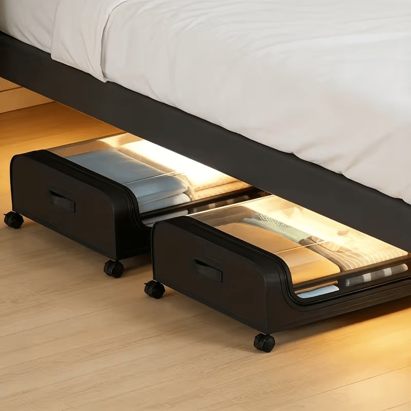 Under Bed Storage Box with Lid - Space-Saving Organizer for Clothes, Shoes, And Accessories, Flip-Top Design, Suitable for Home Or Dorm Use, Trunks with Zipper And Observation Window Suitable for Storing Clothes, Bedding, Blankets Decorating Home - image 2