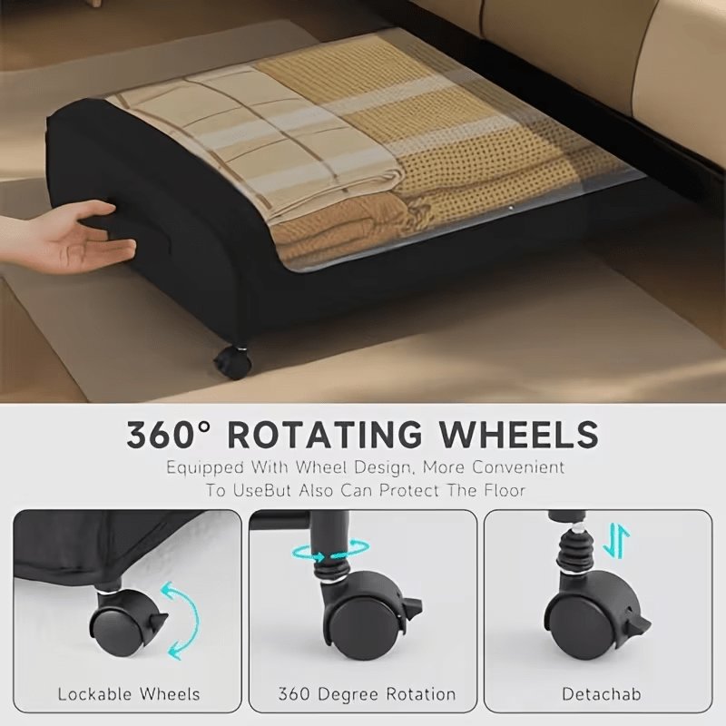 Under Bed Storage Box with Lid - Space-Saving Organizer for Clothes, Shoes, And Accessories, Flip-Top Design, Suitable for Home Or Dorm Use, Trunks with Zipper And Observation Window Suitable for Storing Clothes, Bedding, Blankets Decorating Home - image 5