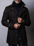 Detail of the polyester lining inside the men's smart trench coat