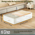 Non-woven white storage bag with flip-top lid for bedding