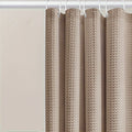 Khaki waffle weave shower curtain size options