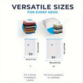 Sealing valve detail on reusable airtight clothes storage bag