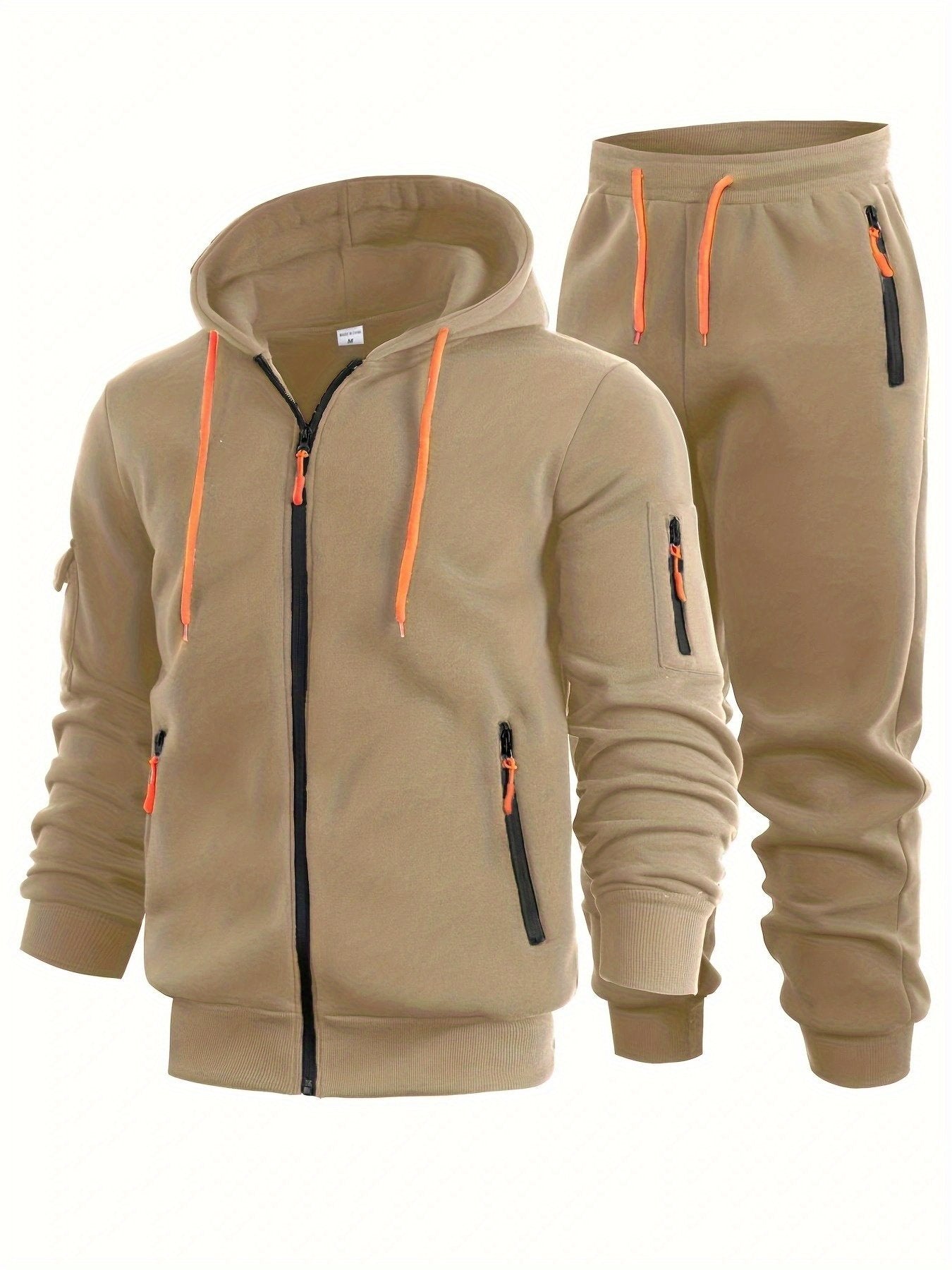 Men's cargo tracksuit colour variant 1 sporty casual multi-pocket design