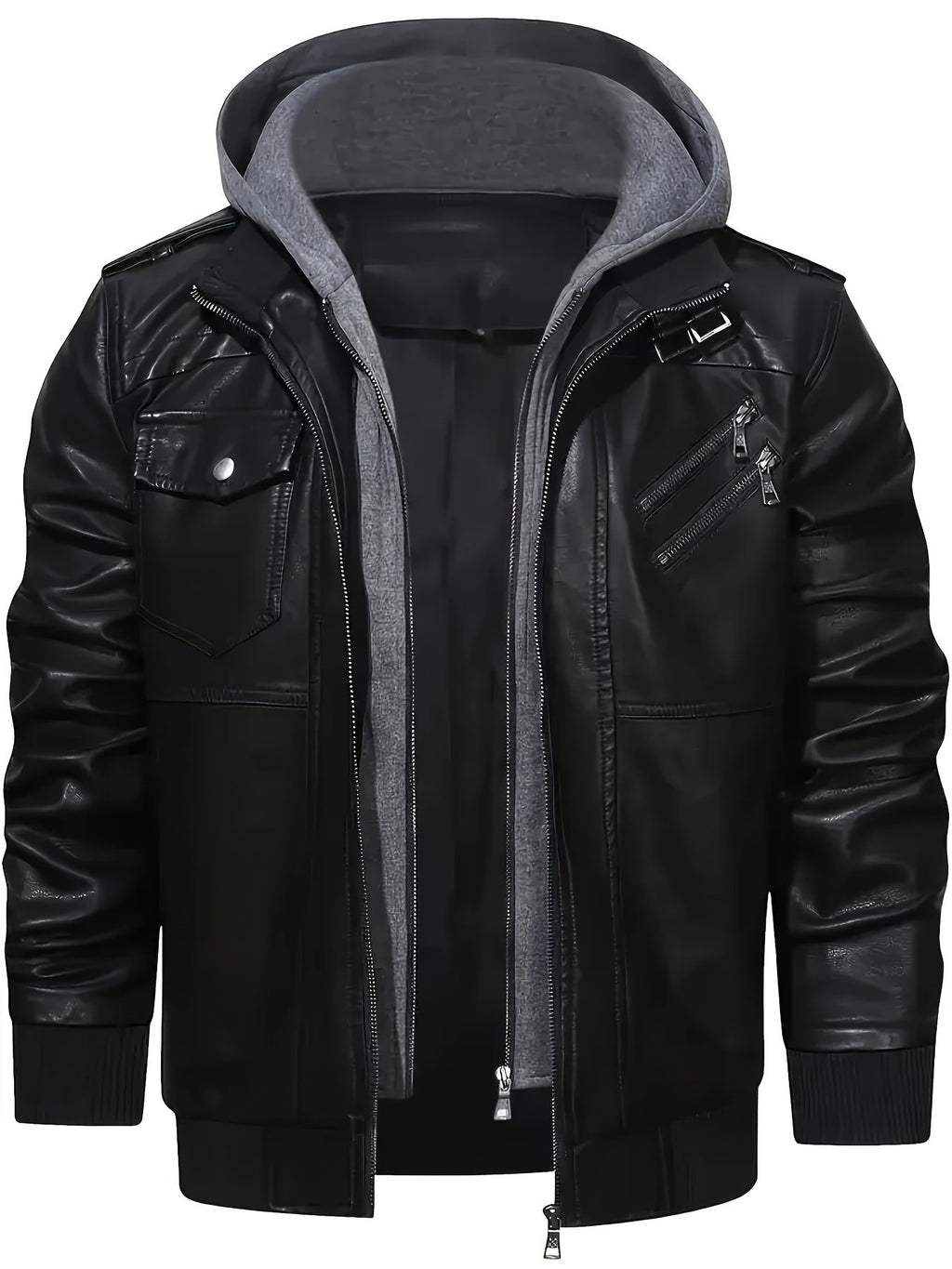 Fit reference for the men's hooded jacket in UK sizes 36 to 48