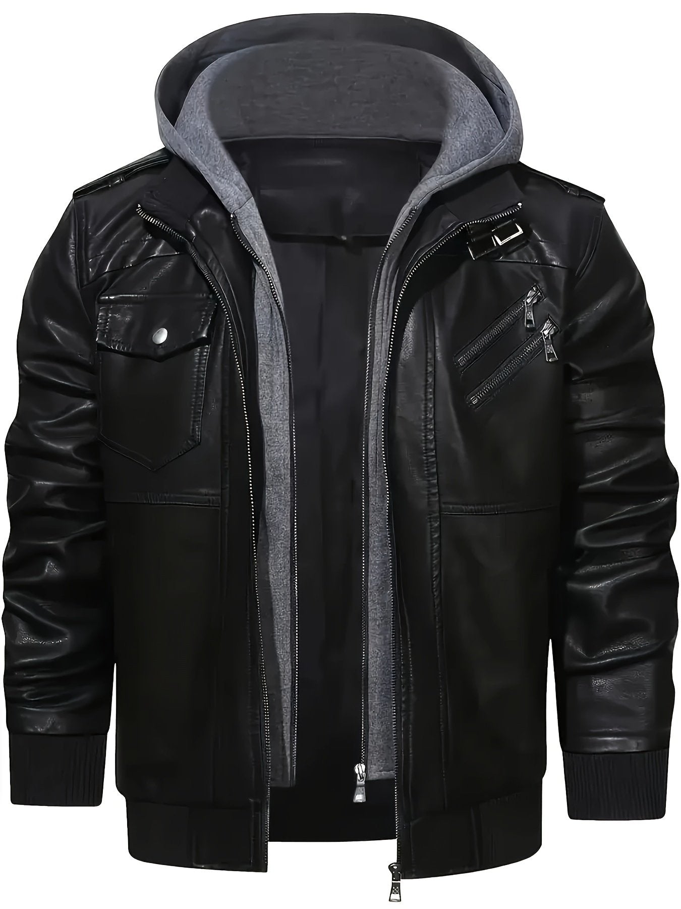 Fit reference for the men's hooded jacket in UK sizes 36 to 48