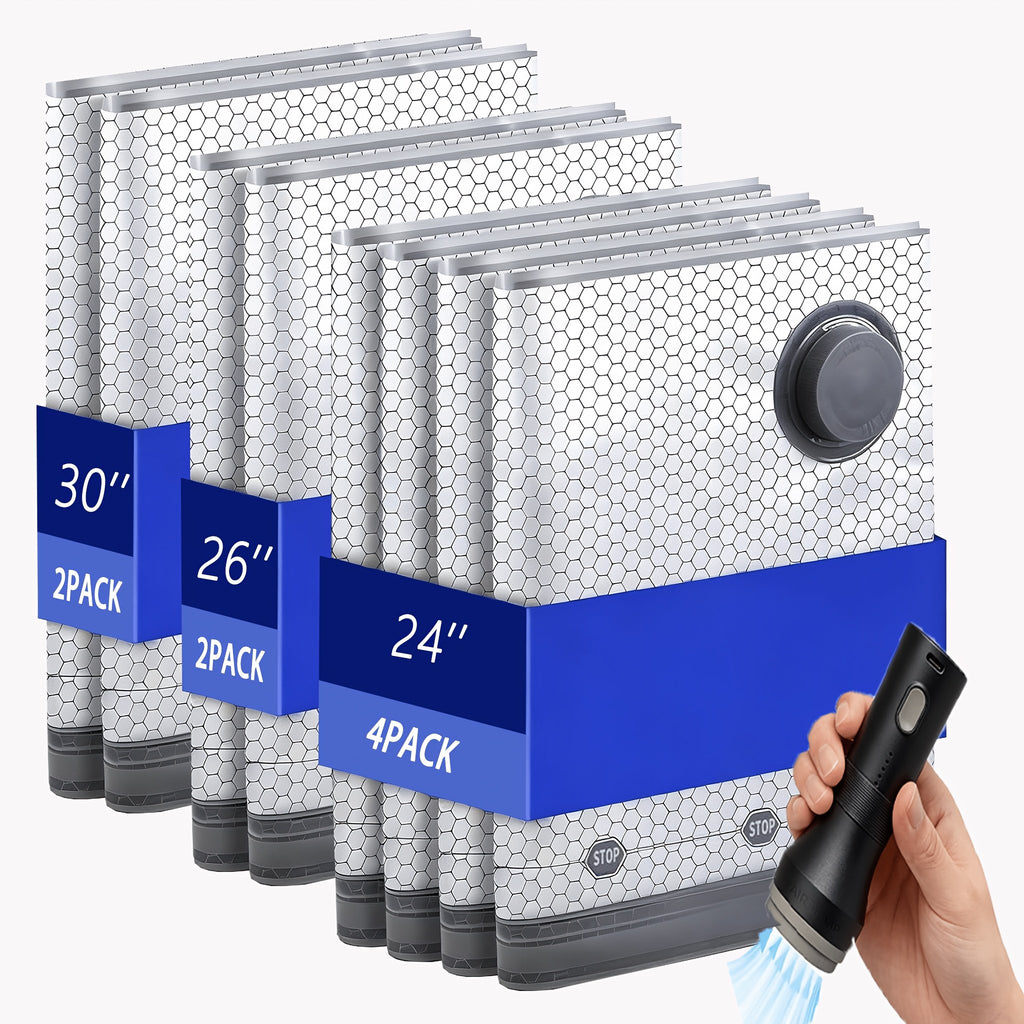 Twenty-piece travel vacuum compression bag set for family trips