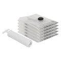 Vacuum storage bags packed for moving house and travel