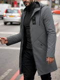 Back view of the men's breathable polyester windbreaker jacket