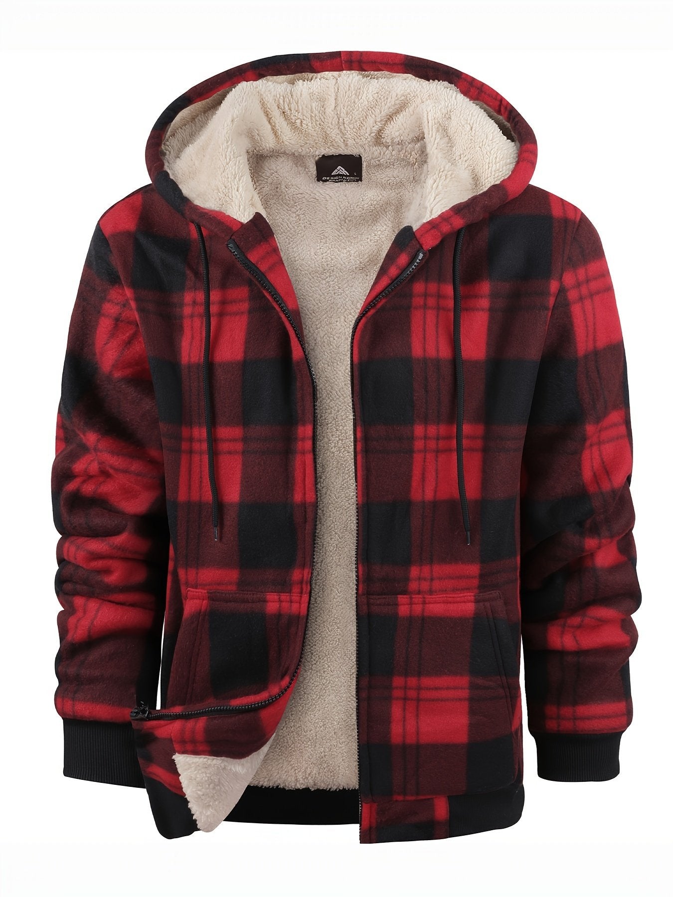 Men's sherpa flannel jacket colour variant 2 heavyweight plaid design