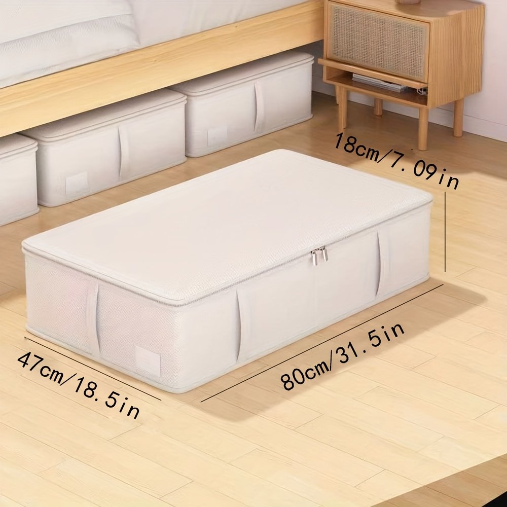 Extra large fabric storage box 80x47x21cm with flip lid
