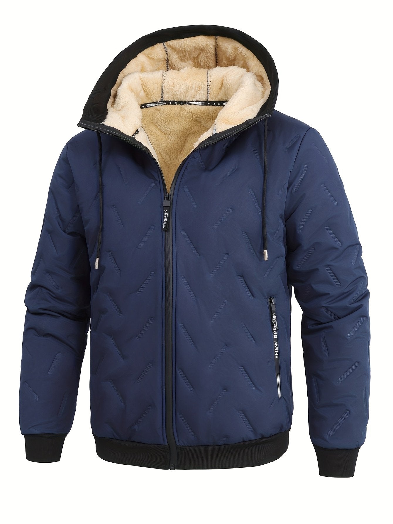 Men's winter jacket colour variant 2 3D print hooded zip-up design