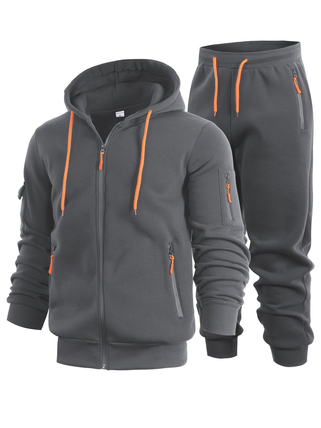 Men's sporty tracksuit colour variant 3 cargo pockets and zip detail