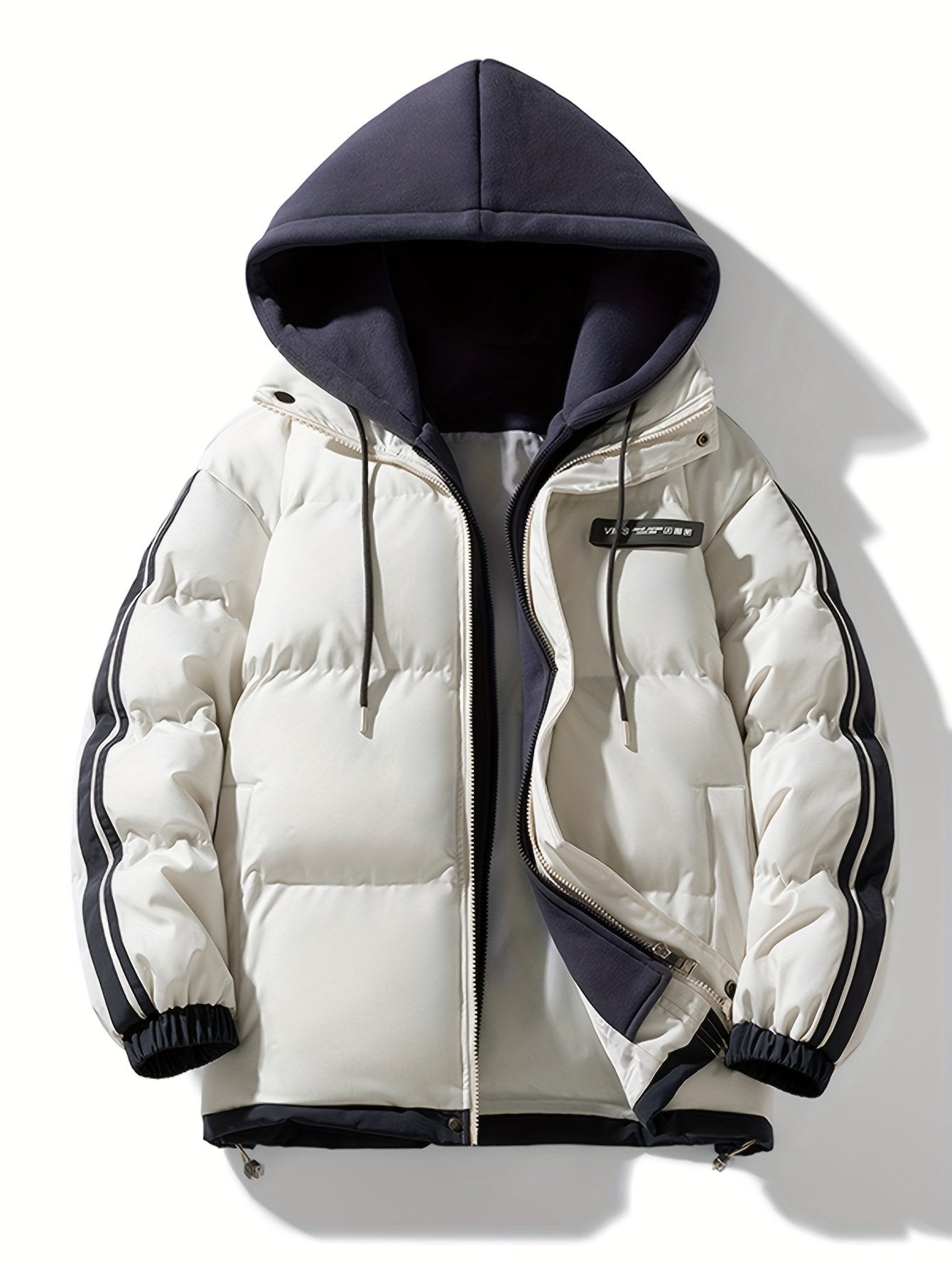 Black and green colour block ski jacket for women