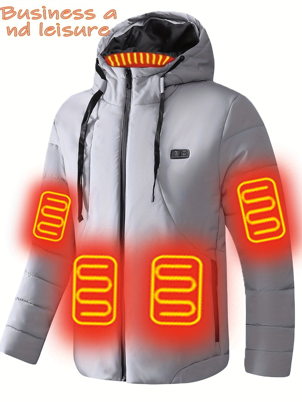 Men's smart heated jacket colour variant 3 hooded winter outerwear