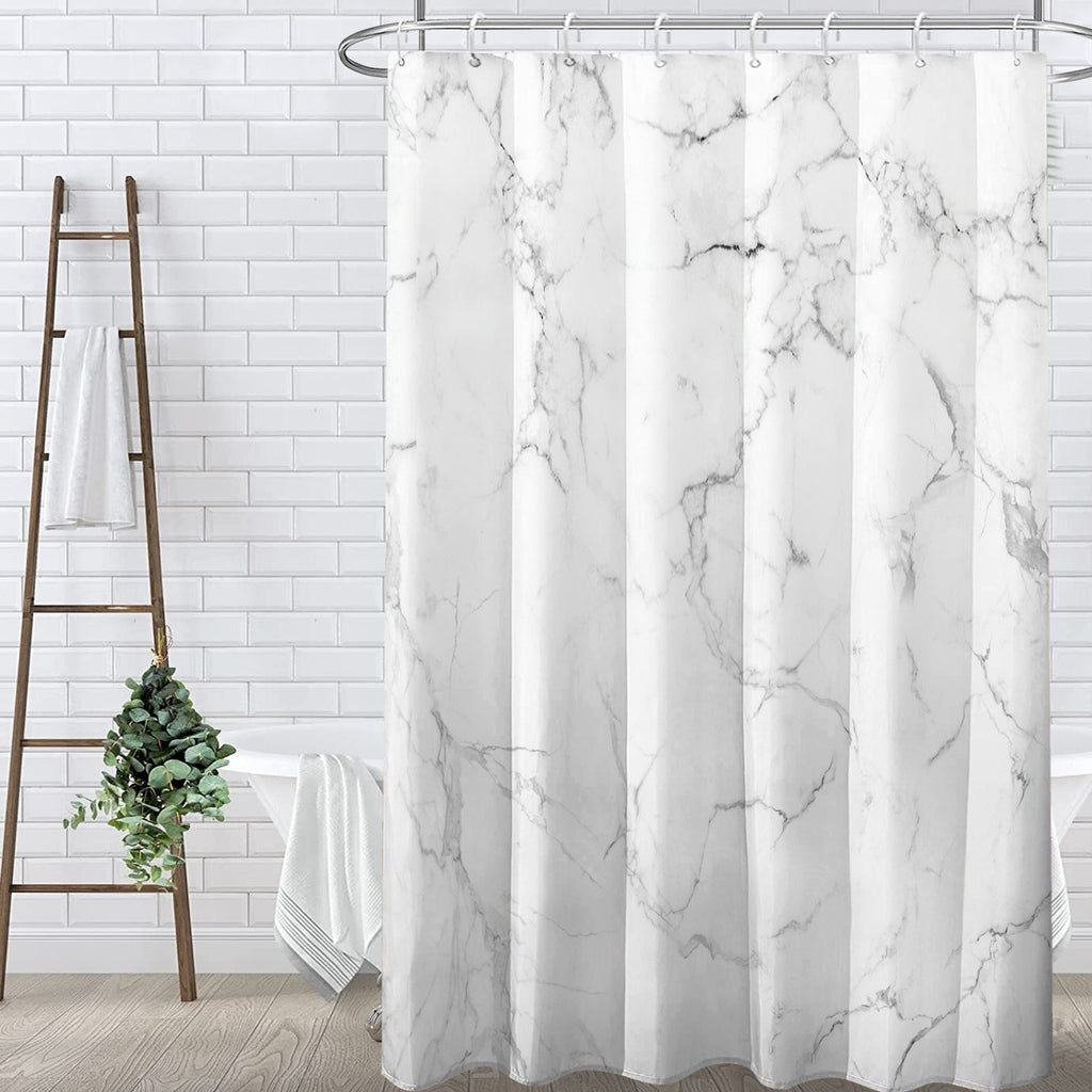 Large 240cm marble shower curtain for wide shower