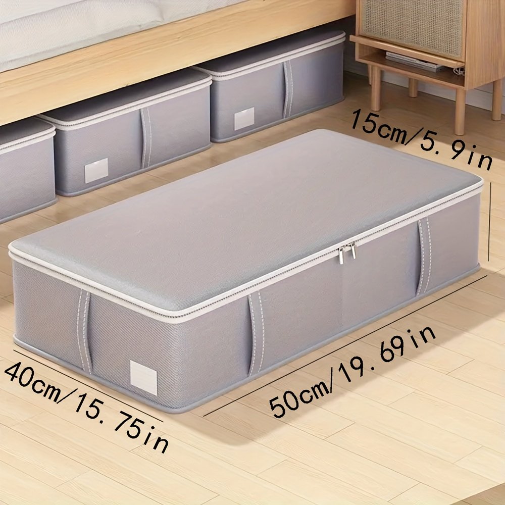 Grey and oatmeal underbed storage boxes colour options