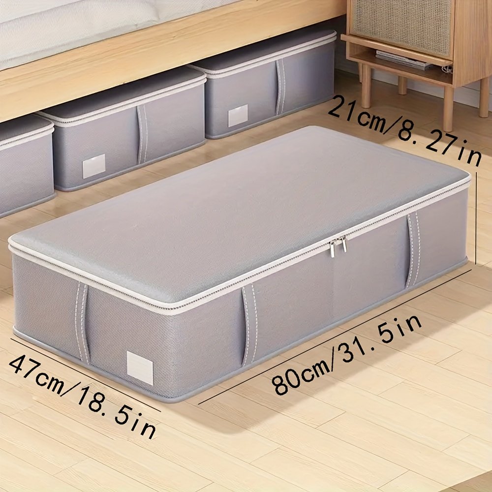 Flip-top fabric storage box keeping clothes dust free