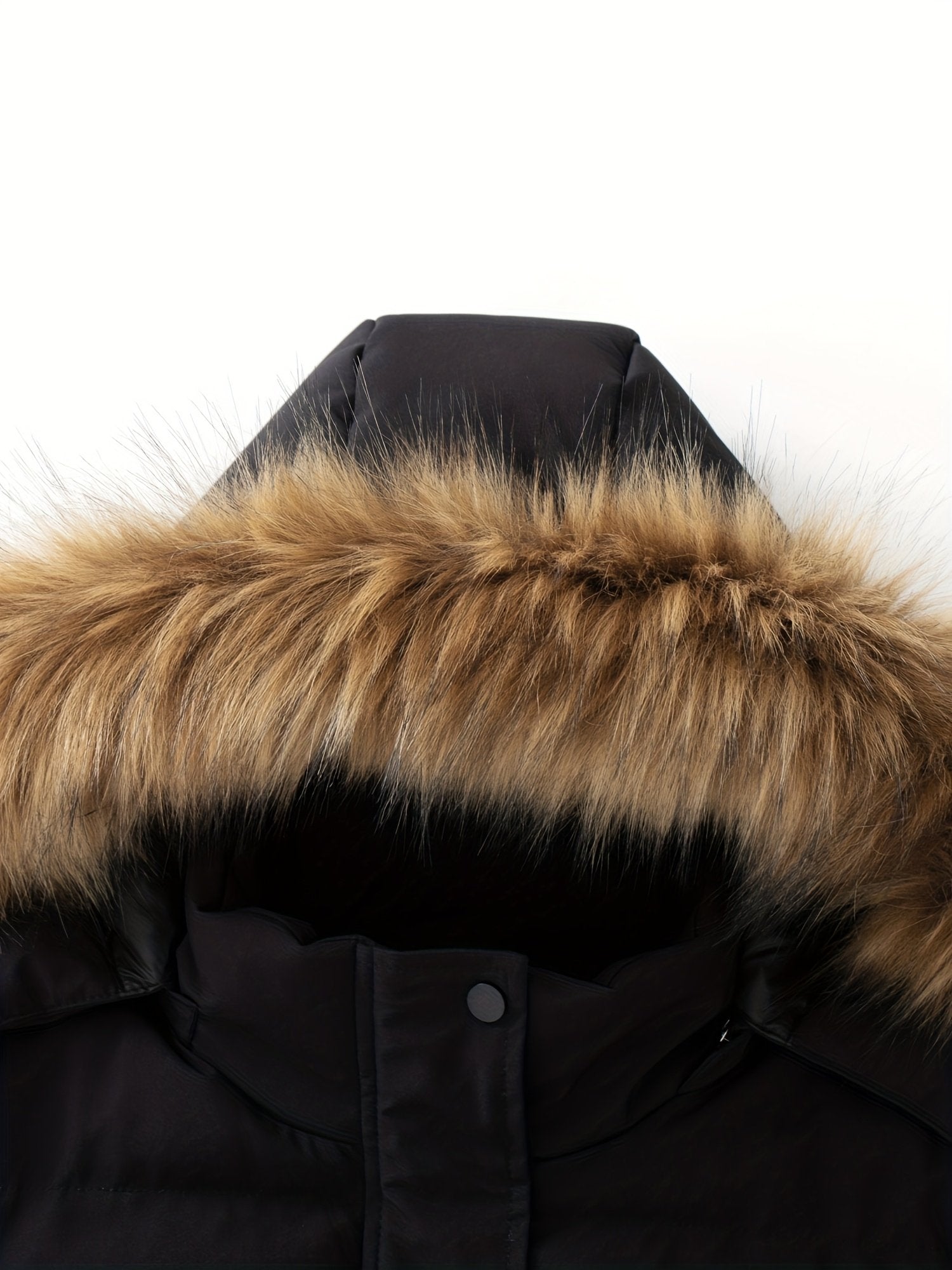 Red thickened quilted winter parka for women